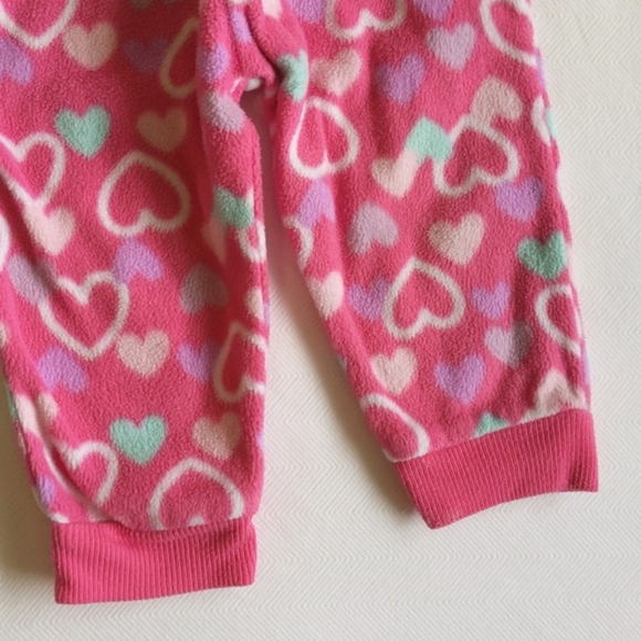 garanimals heart print fleece joggers pants 6-9 months baby girl - Picture 3 of 5